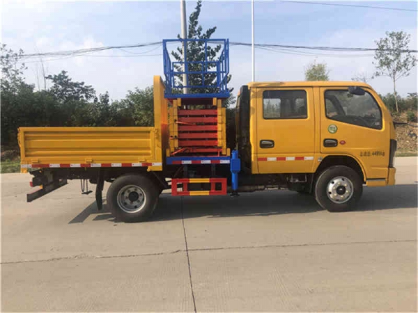 國六東風10米剪叉式升降平臺高空作業(yè)車